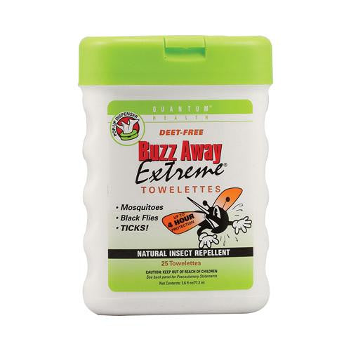Quantum Buzz Away Extreme Repellent Pop-up Towelette Dispenser - 25 Towelettes