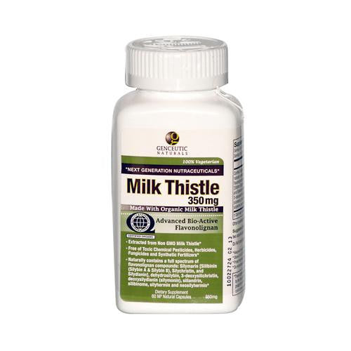 Genceutic Naturals Organic Milk Thistle - 350 Mg - 60 Capsules