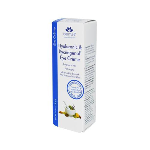 Derma E Eye Creme Hyaluronic And Pycnogenol - 0.5 Oz