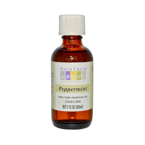 Aura Cacia Peppermint Pure Essential Oil - 2 Fl Oz