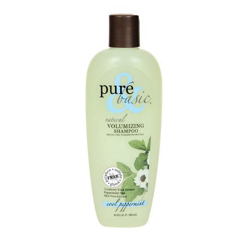 Pure And Basic Natural Volumizing Shampoo Cool Peppermint - 12 Fl Oz