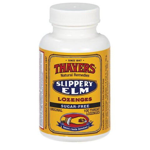 Thayers Slippery Elm Lozenges - Original - Sugar Free - 100 Count