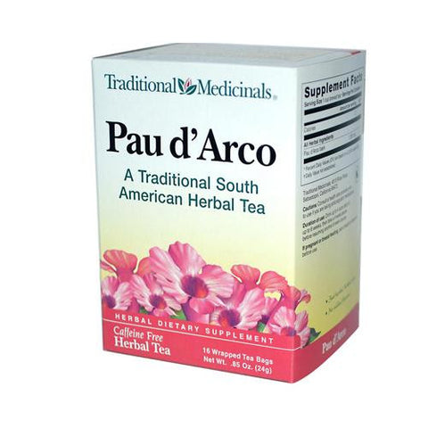 Traditional Medicinals Pau D'arco Herbal Tea - 16 Tea Bags - Case Of 6