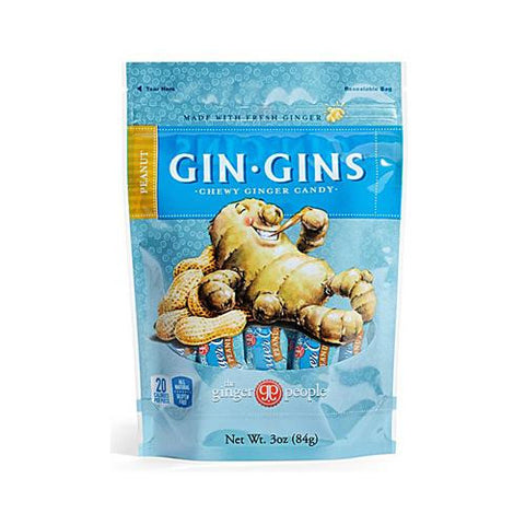 Ginger People Ginger Chews Peanut - 3 Oz - Case Of 24