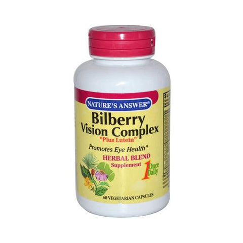 Nature's Answer Bilberry Vision Complex Plus Lutein - 60 Vegetarian Capsules