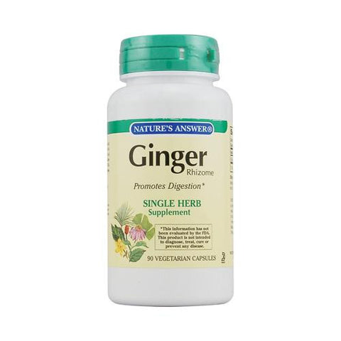 Nature's Answer Ginger Rhizome - 90 Vegetarian Capsules