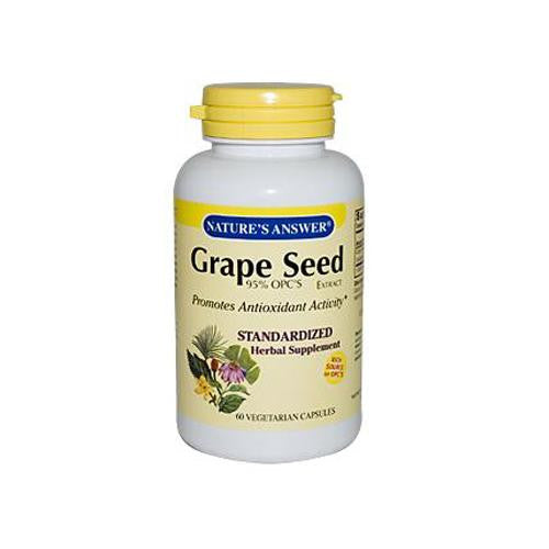 Nature's Answer Grape Seed Extract - 60 Vegetarian Capsules