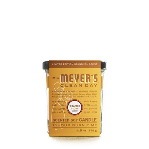 Mrs. Meyer's Soy Candle - Orange Clove - Case Of 6 - 4.9 Oz Candles