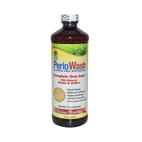 Nature's Answer Periowash Mouthwash Alcohol-free Cinna Mint - 16 Fl Oz