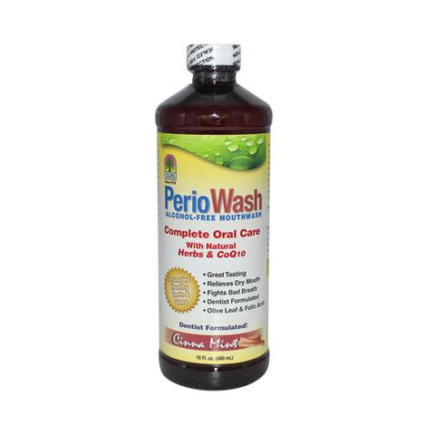 Nature's Answer Periowash Mouthwash Alcohol-free Cinna Mint - 16 Fl Oz