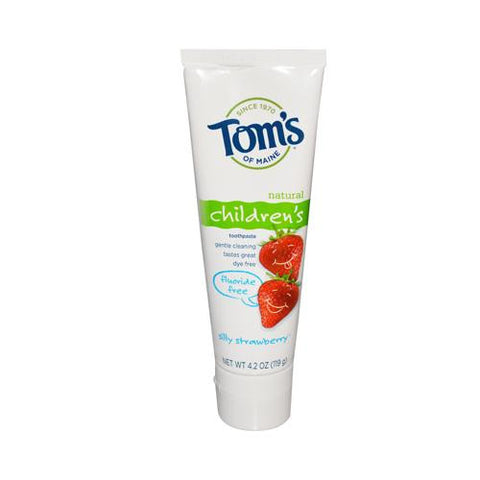 Tom's Of Maine Children's Natural Toothpaste Fluoride-free Silly Strawberry - 4.2 Oz - Case Of 6