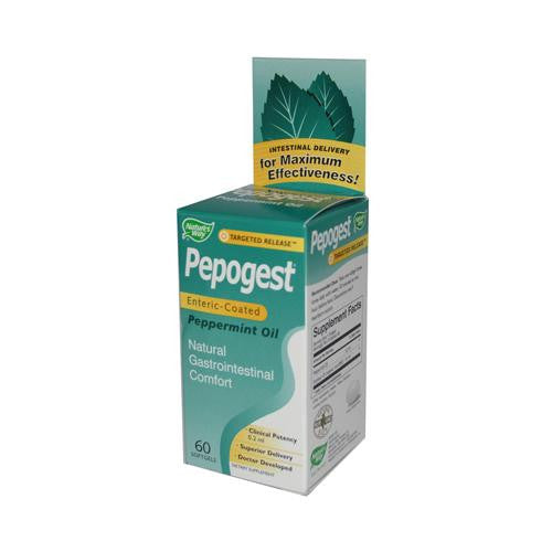 Nature's Way Pepogest Peppermint Oil - 60 Softgels