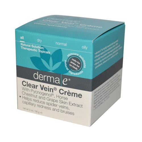 Derma E Clear Vein Creme Spider Vein Bruise Solution - 2 Oz