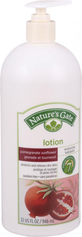 Nature's Gate Moisturizing Lotion - Pomegranate And Sunflower - 32 Oz