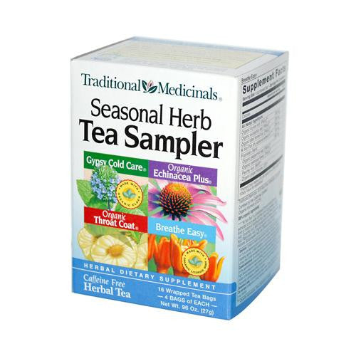 Traditional Medicinals Seasonal Herb Tea Sampler - 16 Tea Bags - Case Of 6