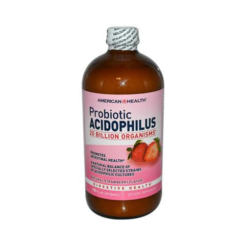 American Health Acidophilus Natural Strawberry - 16 Fl Oz