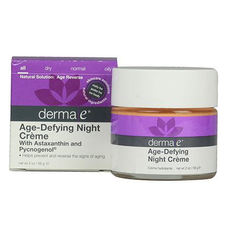 Derma E Age-defying Night Creme With Astaxanthin And Pycnogenol - 2 Oz