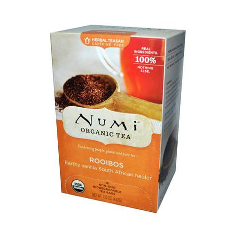 Numi Red Mellow Bush Rooibos Tea - 18 Tea Bags - Case Of 6