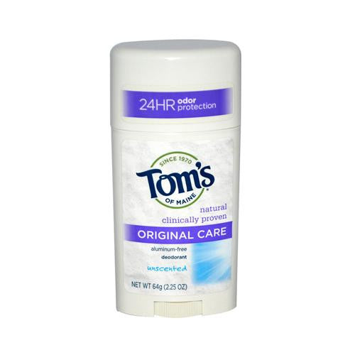 Tom's Of Maine Natural Original Deodorant Unscented - 2.25 Oz - Case Of 6