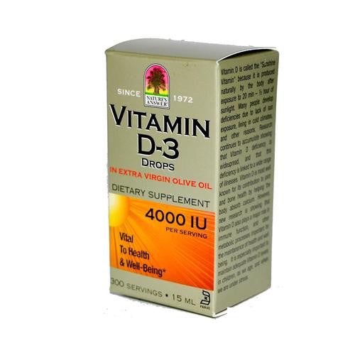 Nature's Answer Vitamin D-3 Drops - 4000 Iu - 0.5 Fl Oz