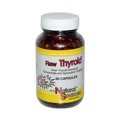 Natural Sources Raw Thyroid - 90 Capsules