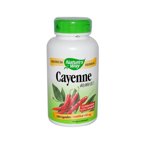 Nature's Way Cayenne 40000 Hu - 450 Mg - 180 Capsules