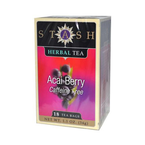 Stash Premium Caffeine Free Acai Berry Herbal Tea - 18 Tea Bags - Case Of 6