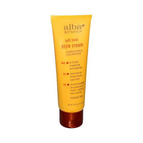 Alba Botanica Style Cream Soft Hold Fragrance Free - 4 Oz