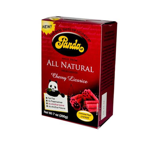 Panda All Natural Cherry Licorice - 7 Oz - Case Of 12