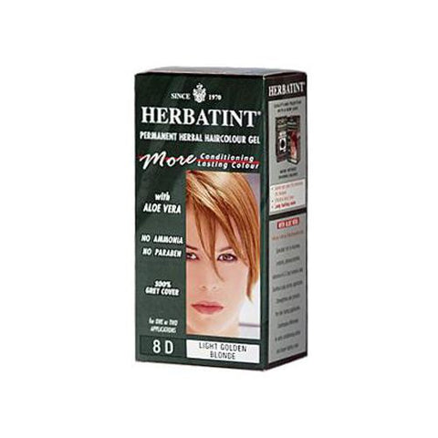 Herbatint Permanent Herbal Haircolour Gel 8d Light Golden Blonde - 135 Ml