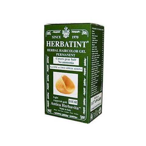 Herbatint Permanent Herbal Haircolour Gel 10 Dr Light Copperish Gold - 135 Ml