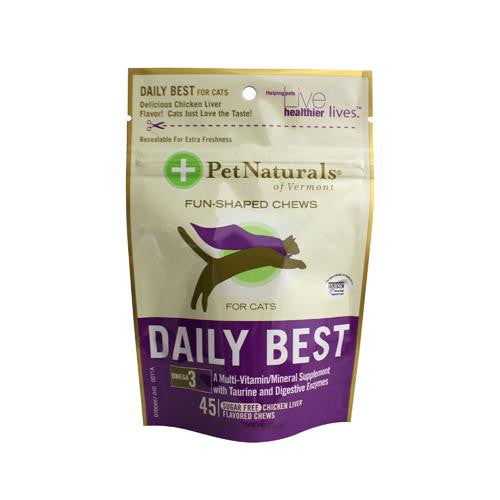 Pet Naturals Of Vermont Daily Best Multi-vitamin For Cats Chicken Liver - 45 Soft Chews