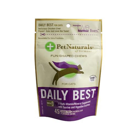 Pet Naturals Of Vermont Daily Best Multi-vitamin For Cats Chicken Liver - 45 Soft Chews