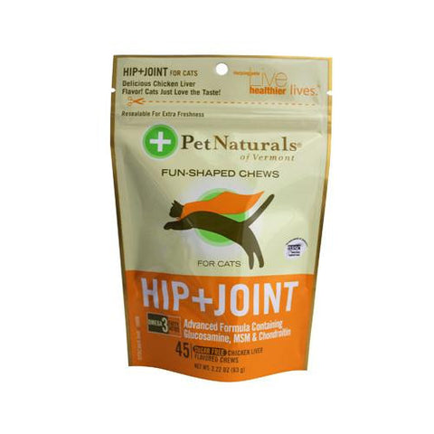 Pet Naturals Of Vermont Hip And Joint For Cats Chicken Liver - 45 Soft Chews