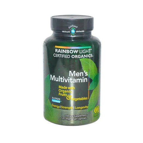 Rainbow Light Certified Organics Men's Multivitamin - 120 Vegetarian Capsules