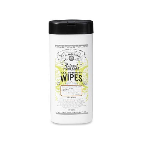 J.r. Watkins All-purpose Wipes Aloe And Green Tea - 35 Wipes