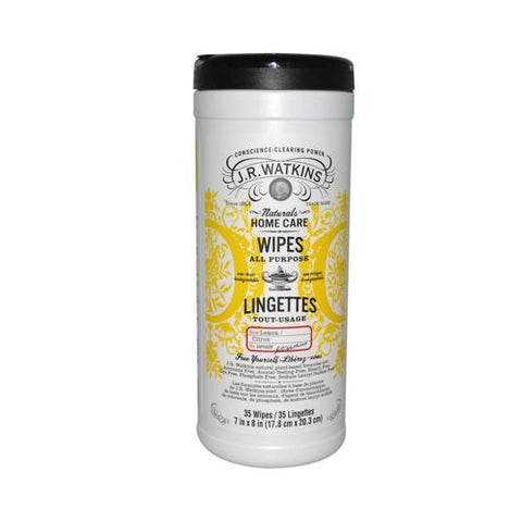 J.r. Watkins All Purpose Wipes Lemon - 35 Wipes