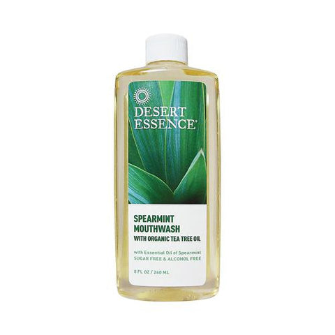 Desert Essence Tea Tree Oil Mouthwash Spearmint - 8 Fl Oz