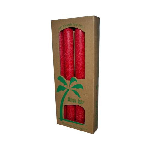 Aloha Bay Palm Tapers Red - 4 Candles