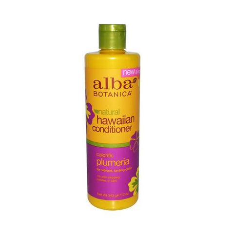 Alba Botanica Hawaiian Hair Conditioner Plumeria - 12 Fl Oz