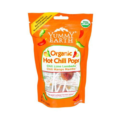 Yummy Earth Organic Hot Chili Lollipops - 3 Oz - Case Of 6