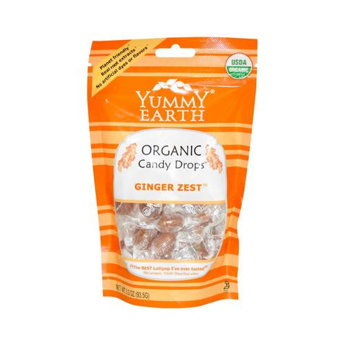 Yummy Earth Organic Candy Drops Ginger Zest 3.3 Oz - Case Of 6 - 3.3 Oz