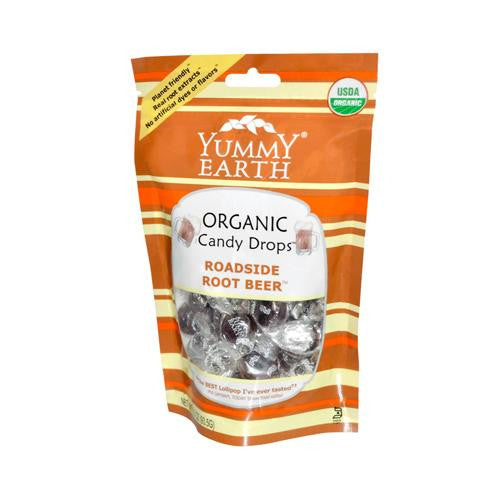 Yummy Earth Organic Candy Drops Roadside Root Beer - 3.3 Oz - Case Of 6