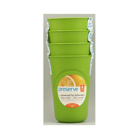 Preserve Reusable Cups Apple Green - 16 Oz - Case Of 8 Packs Of 4