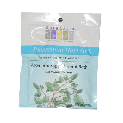 Aura Cacia Aromatherapy Mineral Bath Peppermint Harvest - 2.5 Oz - Case Of 6