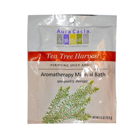 Aura Cacia Aromatherapy Mineral Bath Tea Tree Harvest - 2.5 Oz - Case Of 6