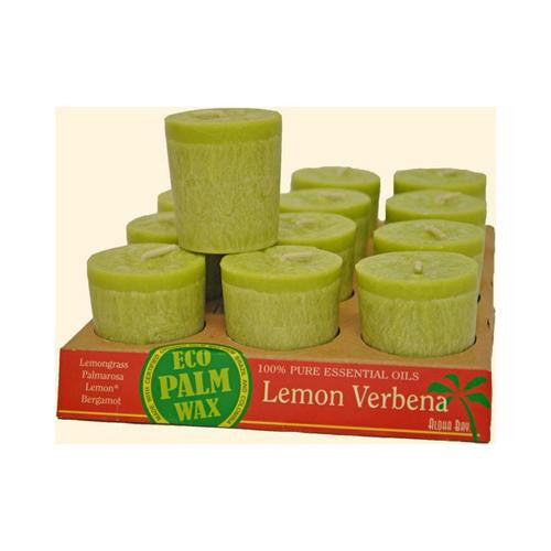 Aloha Bay Votive Eco Palm Wax Candle - Lemon Verbena- Case Of 12 - 2 Oz