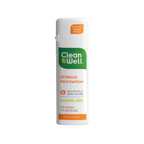 Cleanwell Hand Sanitizer Display - Orange - Case Of 24 - 1 Oz