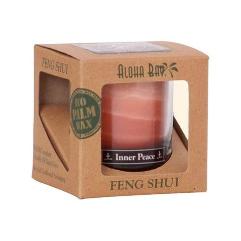 Aloha Bay Feng Shui Elements Palm Wax Candle - Earth-inner Peace - 2.5 Oz