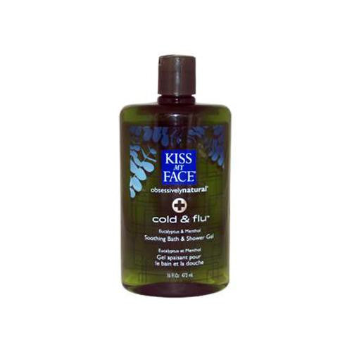 Kiss My Face Bath And Shower Gel Cold And Flu Eucalyptus And Menthol - 16 Fl Oz